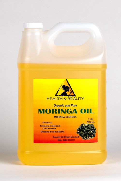 Unrefined Organic Cold Pressed Moringa Oil – Pure Carrier Oil – H&B Oils Center – 7 LB